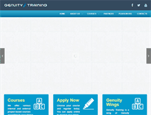 Tablet Screenshot of genuitytraining.com